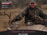 Kelton Krammer with a TX buck taken with his Believer bow.